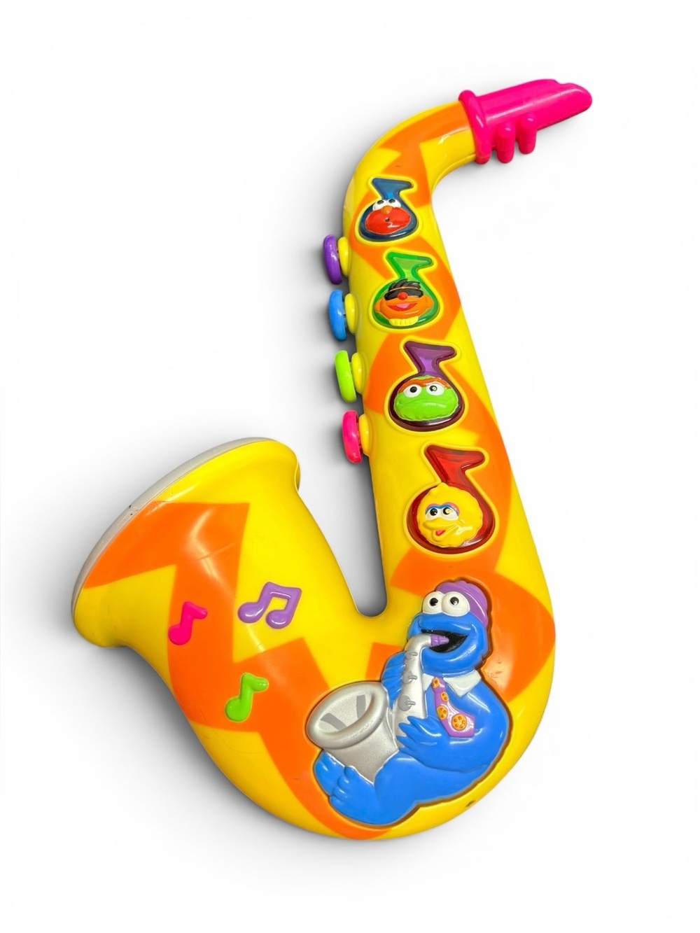 Vintage 1999 Mattel Sesame Street Musical Saxophone Cookie Monster - Picture 2 of 6